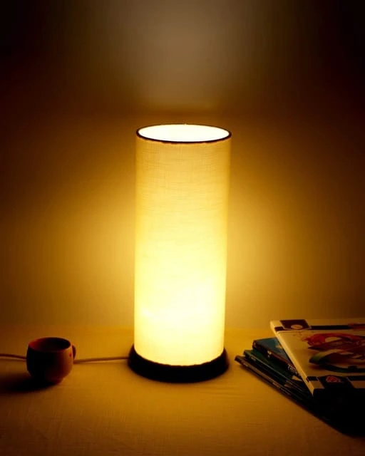 Ceramic Matte Ribbed Table Lamp